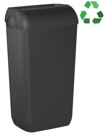 Przejdź do produktu ECOLORED ścienny kosz na śmieci z pokrywą 23l, ABS, Soft Touch, czarny mat
