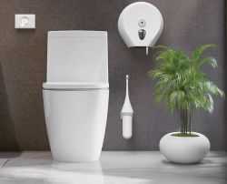 ECOLORED wisząca szczotka do WC, ABS, biały