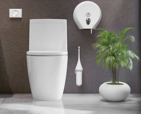 Przejdź do produktu ECOLORED wisząca szczotka do WC, ABS, Soft Touch, biały