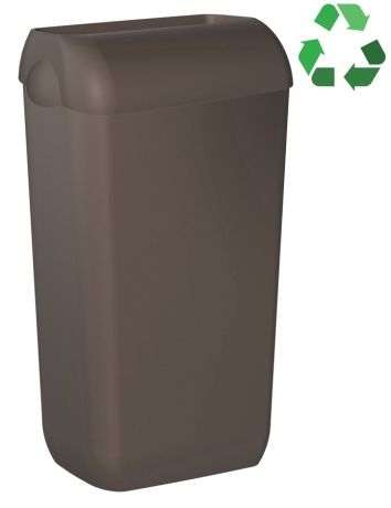 Przejdź do produktu ECOLORED ścienny kosz na śmieci z pokrywą 23l, ABS, Soft Touch, brązowy