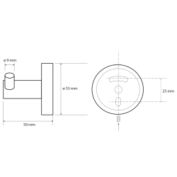 X-ROUND COPPER haczyk podwójny, miedź mat