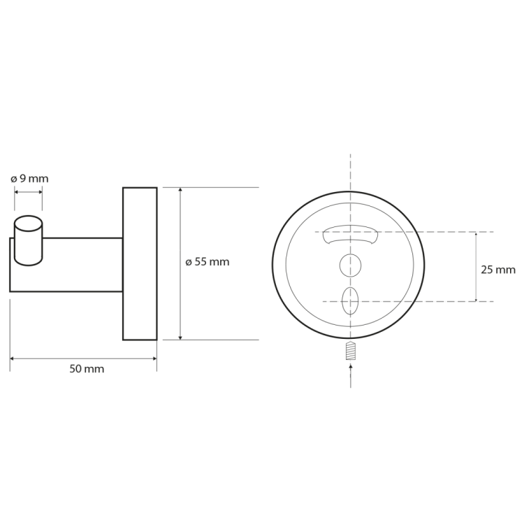 X-ROUND COPPER haczyk podwójny, miedź mat