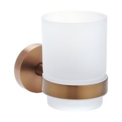X-ROUND COPPER kubek, szkło mleczne, szkło mleczne, miedź mat