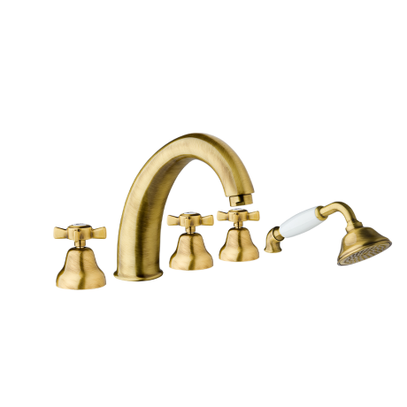 Przejdź do produktu Bateria wannowa 5-otworowa Retro Giulini Parigi 7360 bronzo