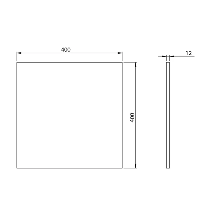 Blat Rockstone 40x1,2x40cm, biały mat