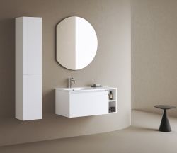 DARA CUT lustro podświetlane LED 20W, ø 100x90cm, folia grzewcza