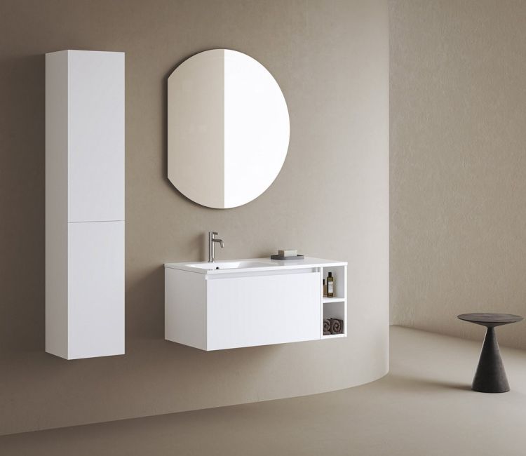DARA CUT lustro podświetlane LED 20W, ø 100x90cm, folia grzewcza