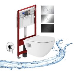 Toaleta z funkcją bidetu + stelaż podtynkowy Tece KOMPLETNY ZESTAW Tece Aquaduo Nicole