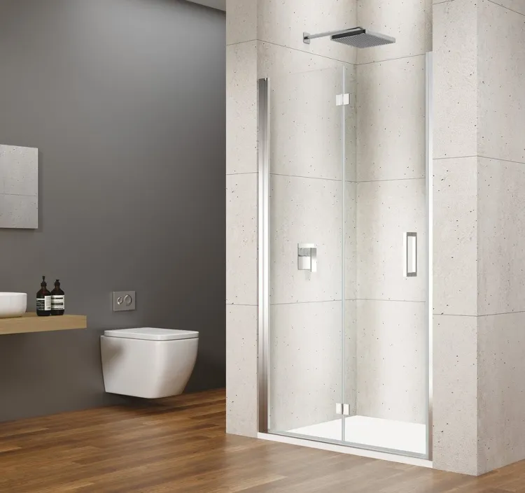 LORO drzwi prysznicowe składane 1000mm, szkło czyste
