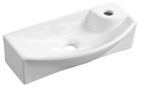 Przejdź do produktu CARLON umywalka ceramiczna, 45x23cm, otwór na baterię po prawej stronie, biały