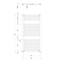 DIRECT grzejnik łazienkowy 600x960 mm, czarny mat
