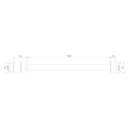 POWERFLEX wąż prysznicowy plastikowy, 150cm, złoto mat