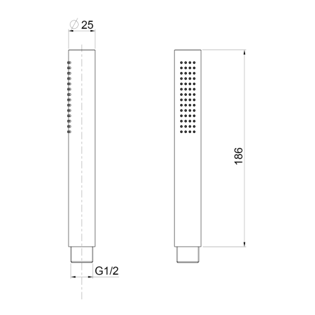 Przejdź do produktu Słuchawka prysznicowa, 186mm, złoto mat