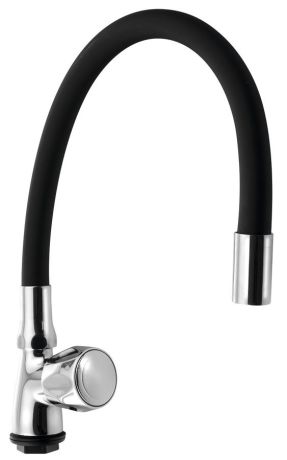 Przejdź do produktu Zawór stojący 1/2" z elastyczną wylewką, chrom/czarny mat