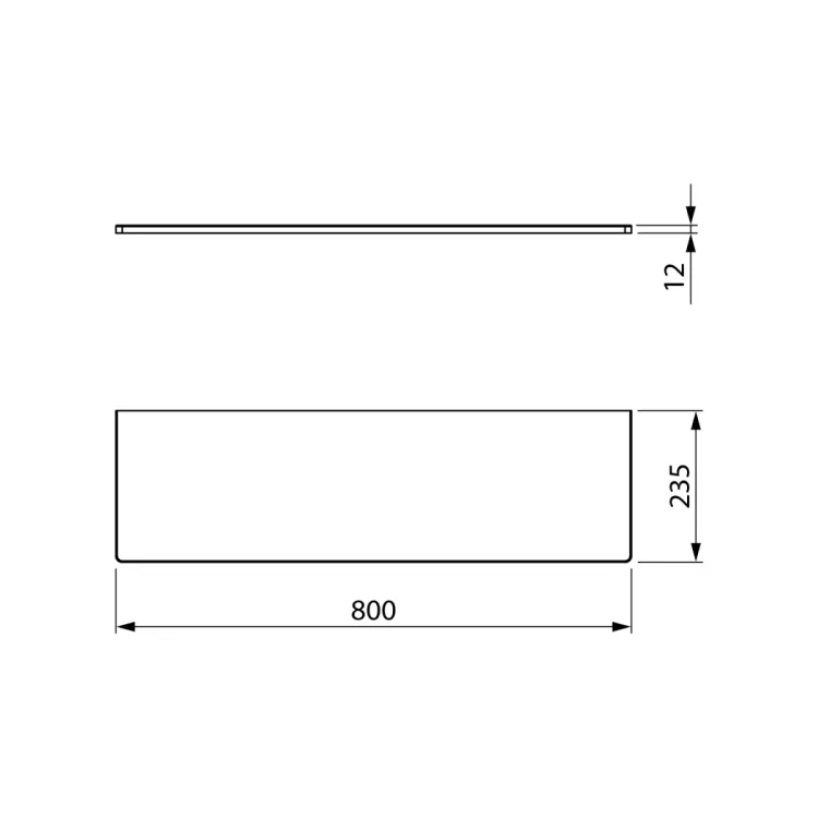 LATUS X blat Rockstone 80x23,5cm, biały mat