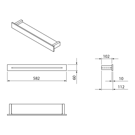 Przejdź do produktu PATRON półka szklana 58cm, biały