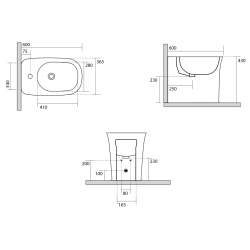 THE NEW YORKER bidet 36,5x60cm, biały
