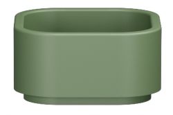 HAKO umywalka ceramiczna nablatowa, 30x30 cm, verde mat