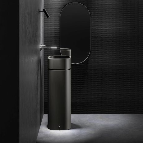 Przejdź do produktu HAKO ceramiczna podstawa ścienna do umywalki 554331, czarny mat