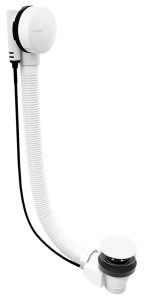 Zestaw odpływowy z korkiem automatycznym, długość 600mm, korek 72mm, biały