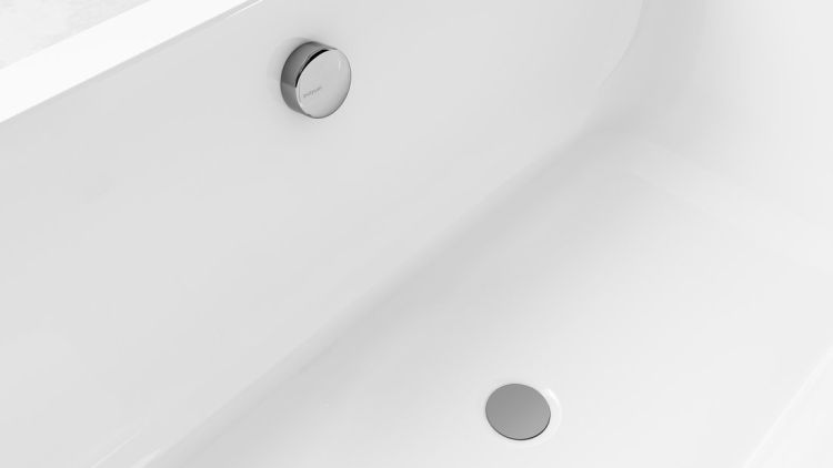 Zestaw odpływowy z korkiem automatycznym, długość 800mm, korek 72mm, chrom