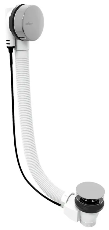 Zestaw odpływowy z korkiem automatycznym, długość 1000mm, korek 72mm, chrom