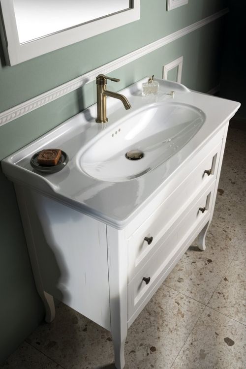 STELLA umywalka ceramiczna, 90x46,5cm, biały