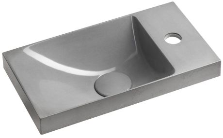 Przejdź do produktu AGOS umywalka betonowa, 40x22cm, lewa/prawa, szary półpołysk