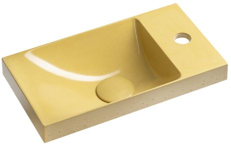 Przejdź do produktu AGOS umywalka betonowa, 40x22cm, lewa/prawa, żółty półpołysk