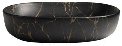 CALEO umywalka ceramiczna nablatowa, 60x42cm, marmur portoro
