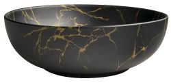 RONDANE umywalka ceramiczna nablatowa, średnica 41cm, marmur portoro