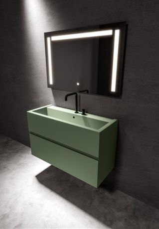 Przejdź do produktu Szafka podumywalkowa 100x40 cm z szufladą Kerasan Kanaal  781211 zielony mat