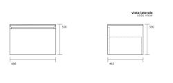 Szafka łazienkowa 60x46,5 cm z szufladą Kerasan Kanaal  781030 biały mat