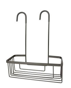SMART półka do kabiny prysznicowej, zawieszana na baterii, 300x375x120 mm, gun metal