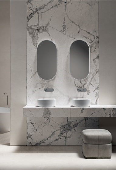 Umywalka ceramiczna okrągła 40cm Kerasan Oke 553901 biały połysk