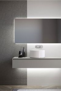 Umywalka ceramiczna okrągła 40cm Kerasan Oke 553901 biały połysk