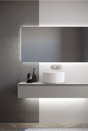 Umywalka ceramiczna okrągła 40cm Kerasan Oke 553901 biały połysk