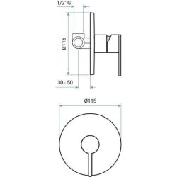 Bateria podtynkowa TS85009PI Tuscan