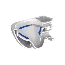 Toaleta myjąca 38x60 cm z funkcją mycia, suszenia i podgrzewaną deską WC  Major&Maker Royal biały - bezrantowa forma