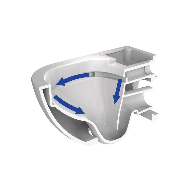 Toaleta myjąca 38x60 cm z funkcją mycia, suszenia i podgrzewaną deską WC  Major&Maker Royal biały - bezrantowa forma