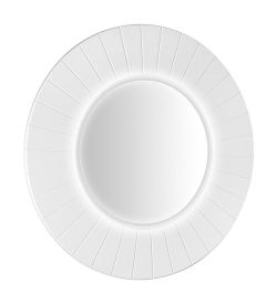 LUMIRO STRIP okrągłe lustro z oświetleniem LED w ramie średnica 75cm, biały mat