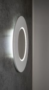 LUMIRO STRIP okrągłe lustro z oświetleniem LED w ramie średnica 75cm, biały mat