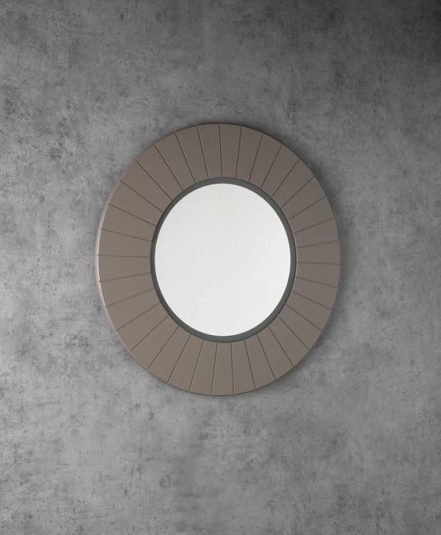 LUMIRO STRIP okrągłe lustro z oświetleniem LED w ramie średnica 75cm, agila