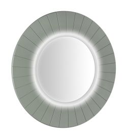 LUMIRO STRIP okrągłe lustro z oświetleniem LED w ramie średnica 75cm, verde