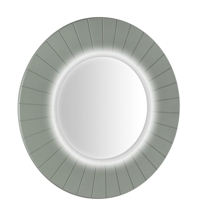 LUMIRO STRIP okrągłe lustro z oświetleniem LED w ramie średnica 75cm, verde