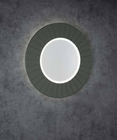 Przejdź do produktu LUMIRO STRIP okrągłe lustro z oświetleniem LED w ramie średnica 75cm, verde