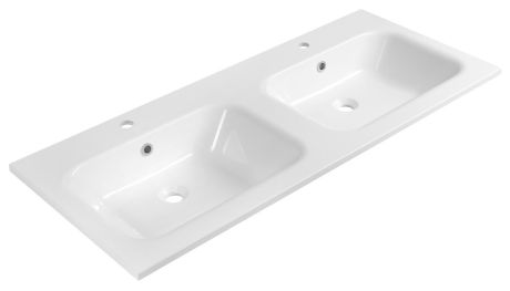 Przejdź do produktu ARECA umywalka podwójna kompozytowa, 121x51,5cm, biały
