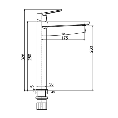 Przejdź do produktu FLERY bateria umywalkowa wysoka, gun metal