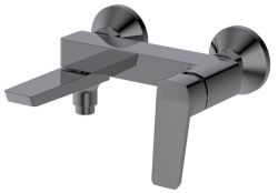 FLERY bateria wannowa/prysznicowa ścienna z obrotową wylewką, gun metal