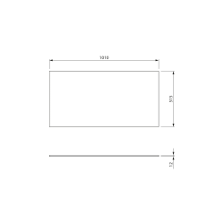 SKA blat Rockstone 101x1,2x51,5cm, biały mat